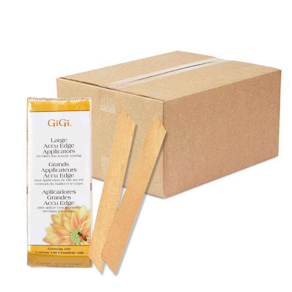 Gigi Accu Edge Wax Spatulas Large, 100 applicator (BULK DISCOUNT)