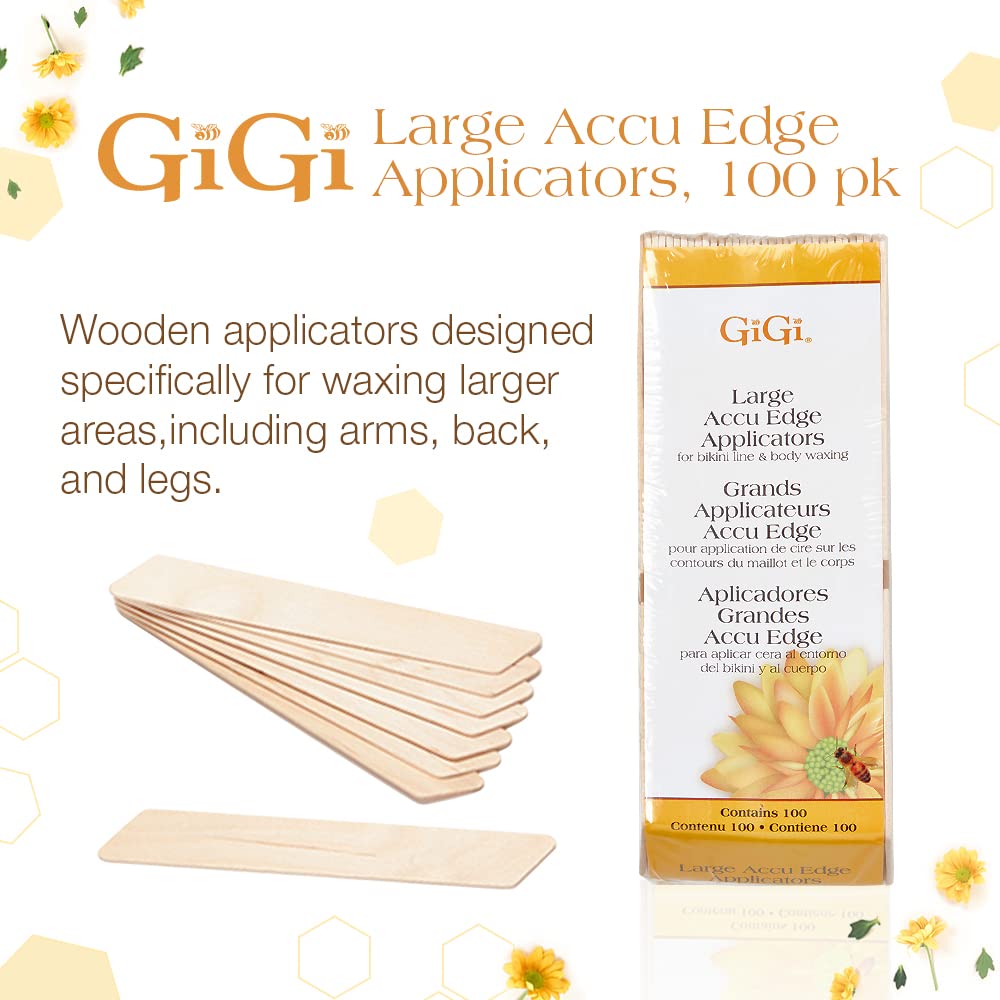 Gigi Accu Edge Wax Spatulas Large, 100 applicator (BULK DISCOUNT)