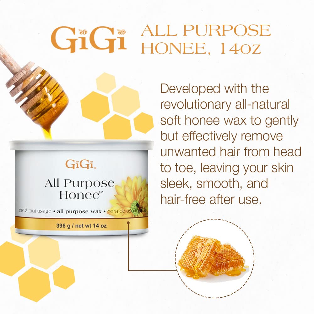 Gigi All Purpose Honee Wax 14 oz (LEAKED WAX ON SIDES)