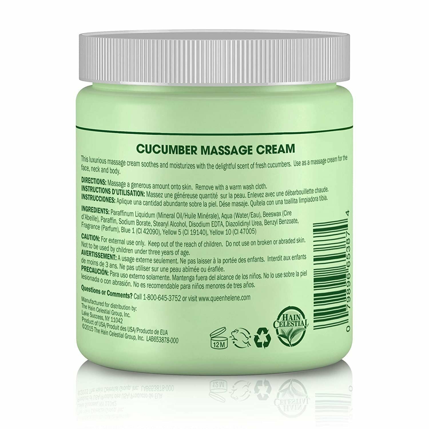 Queen Helene Massage Cream Lotion 15oz - Cucumber