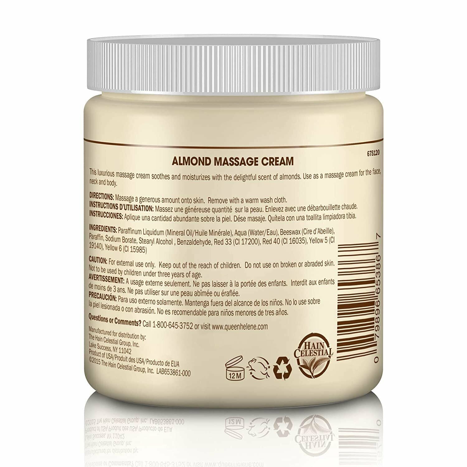 Queen Helene Massage Cream Lotion 15oz - Almond