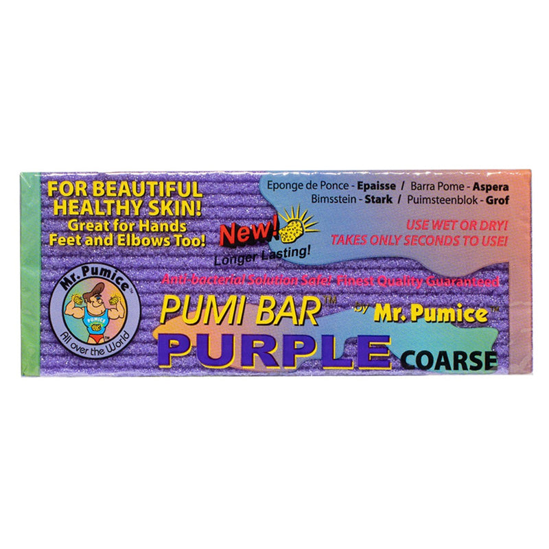 Mr. Pumice Purple PUMI Bar Callus Remover Stone & Foot/Heel Scrubber - Coarse Grit