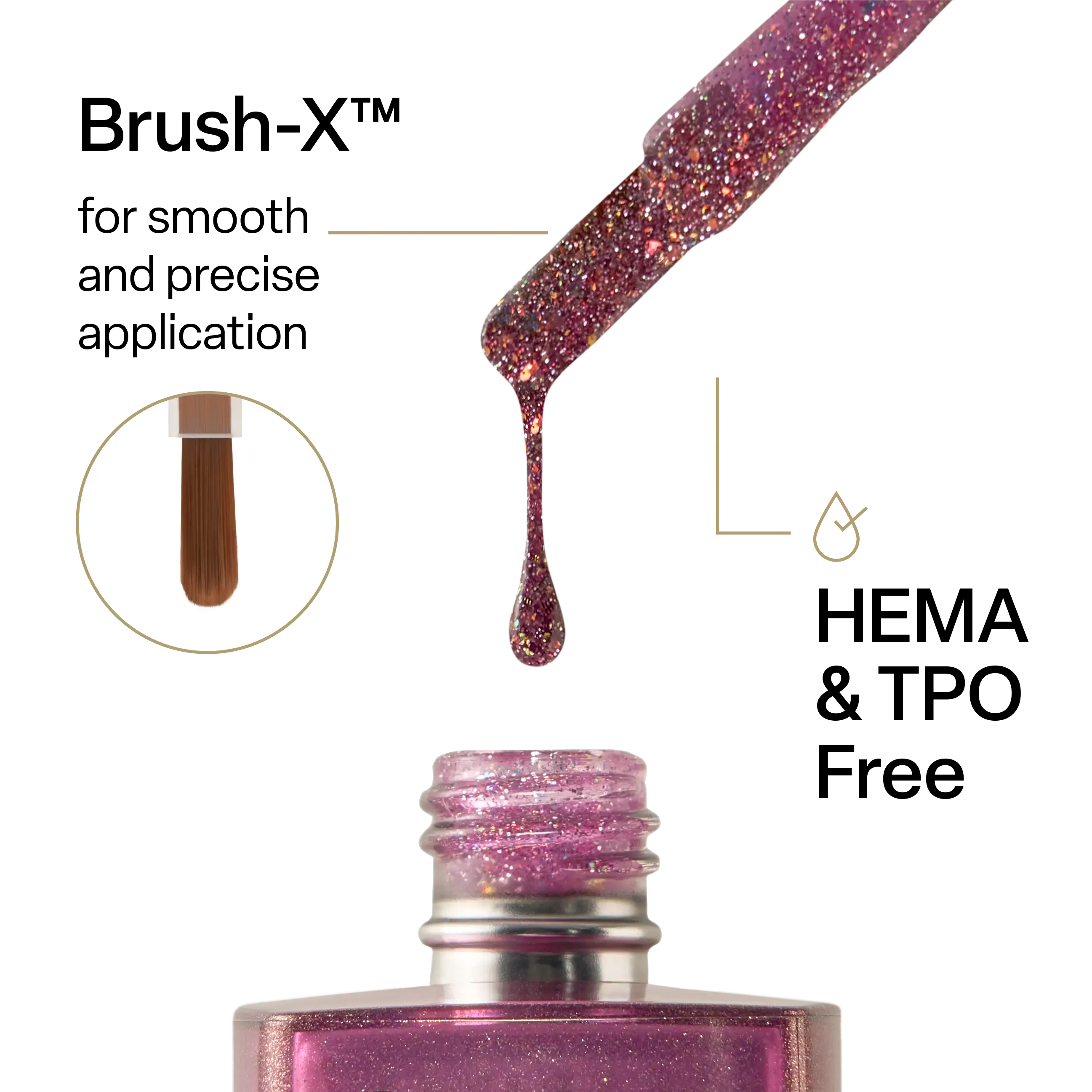 Aprés Astral Gel Polish Flash Glitter - FG08 Sitting Pretty