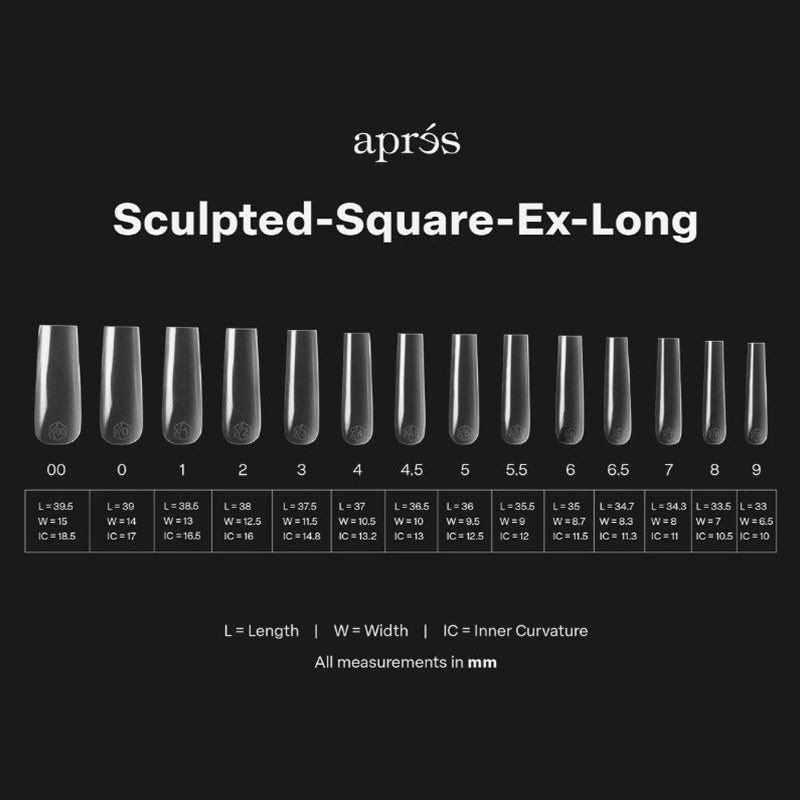 Aprés Gel-X Sculpted Soft Gel Tips 600pcs - Square X-Long