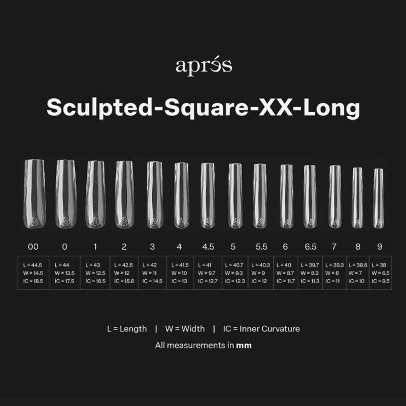 Aprés Gel-X Sculpted Soft Gel Tips 600pcs - Square XX-Long