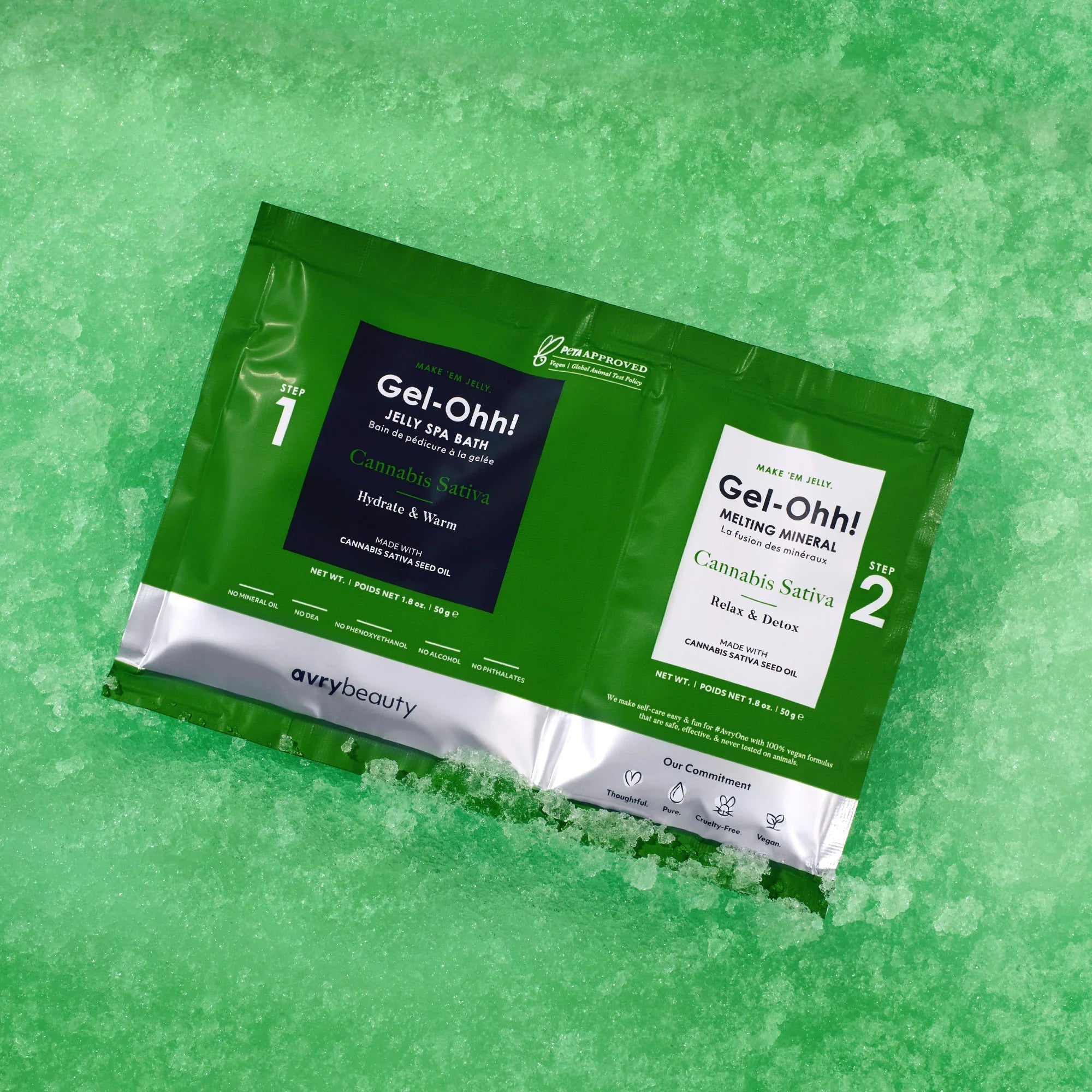 Avry Beauty Gel-Ohh Jelly Spa Bath Pedicure Footbath - Cannabis Sativa