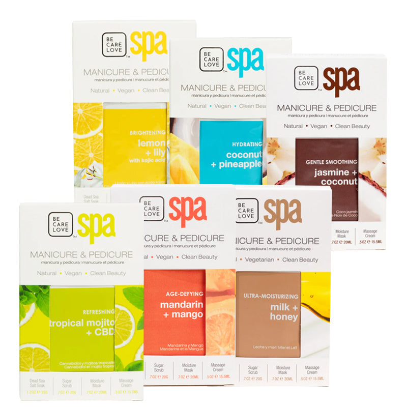 BCL SPA 4 in 1 Pedicure & Manicure Set - Mix of 6 Scents (60 SETS)