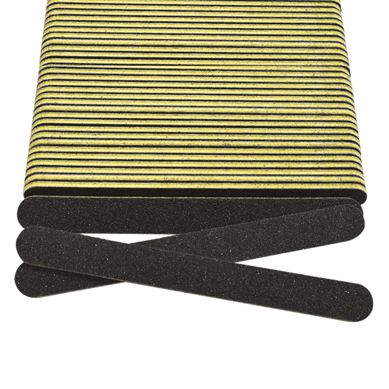Best File Double Sided Black Nail File 80/80 Grit - 50 Count