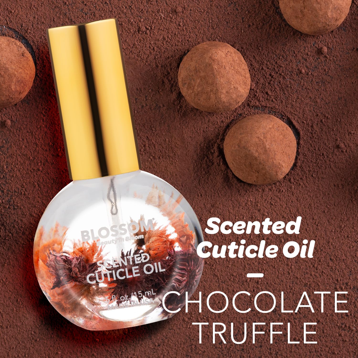 Blossom Scented Nail and Cuticle Oil - Chocolate Truffle 0.5 oz