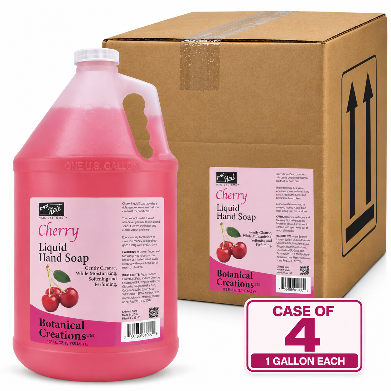 PRONAIL Liquid Hand Soap CHERRY (Case of 4)