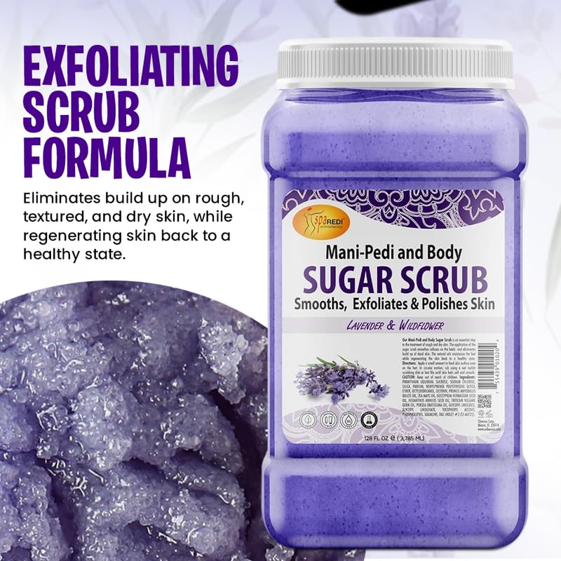 SPA REDI Sugar Scrub Lavender & Wildflower Bucket (5 gallon size)