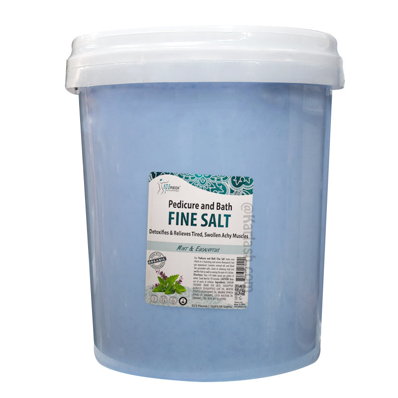SPAREDI Pedicure and Bath Soak Fine Salt Mint & Eucalyptus Bucket (5 gallon size)