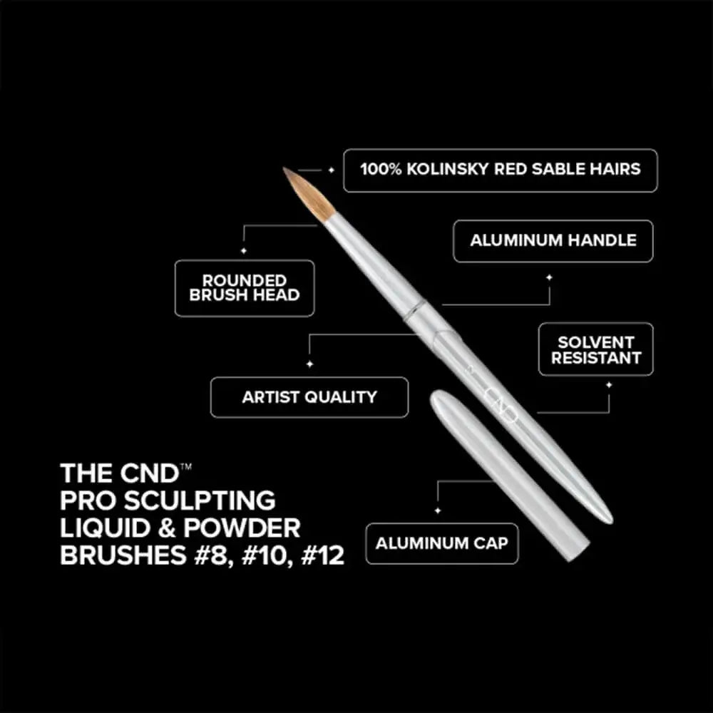 CND Pro Liquid & Powder Sculpting Brush Round #12