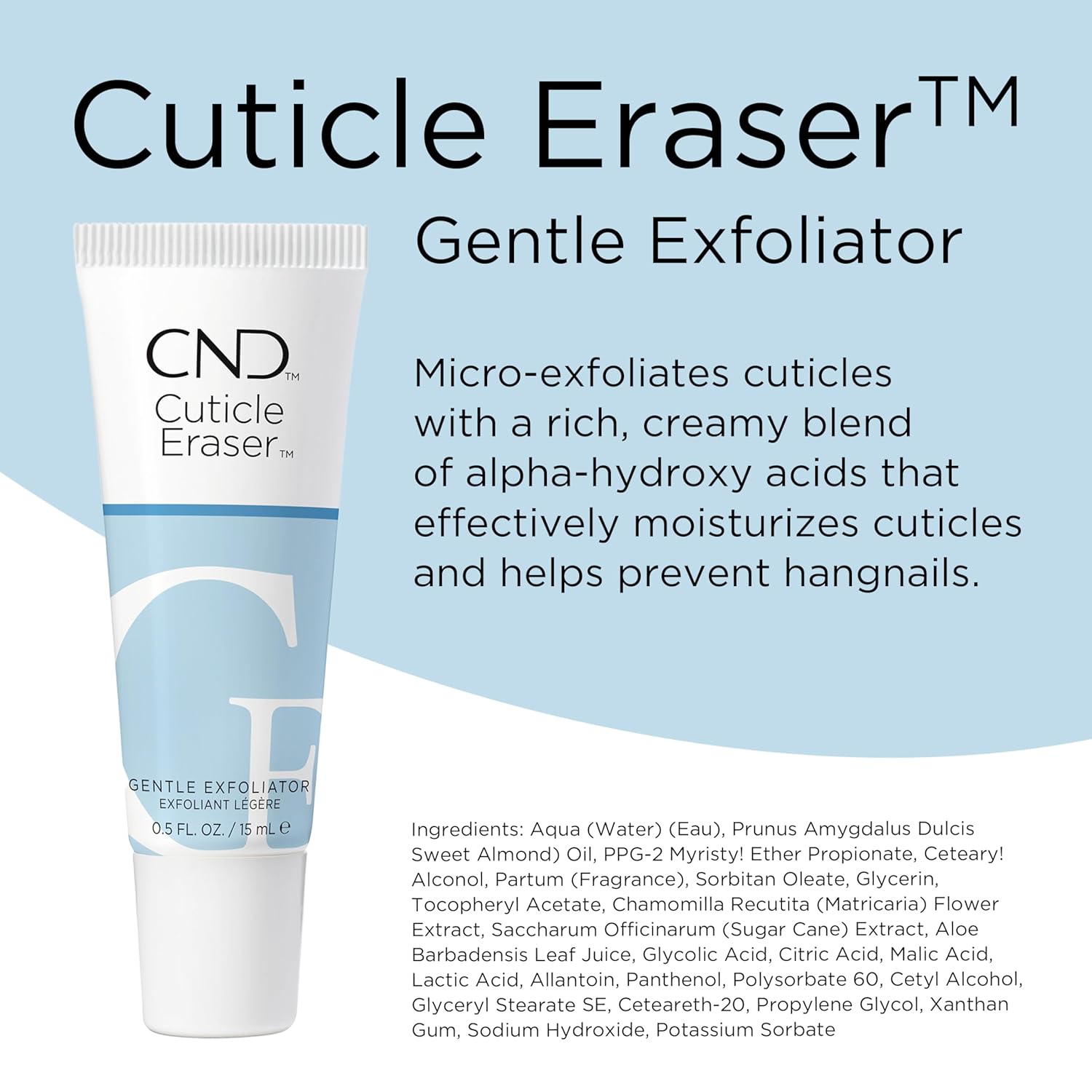 CND Cuticle Eraser Gentle Exfoliator 0.5oz