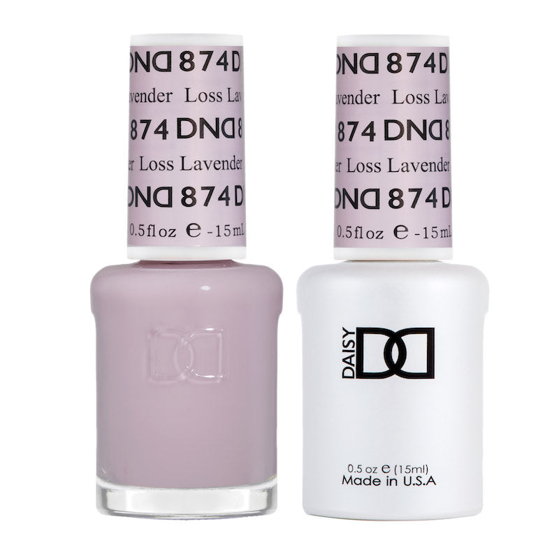 DND Matching Polish Set Gel & Lacquer 874 Loss Lavender (Sheer)