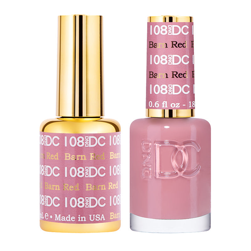 DND DC Matching Polish Set Gel & Lacquer #108 Barn Red