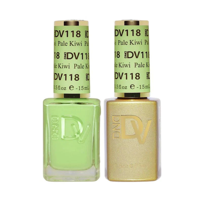 DND Diva Matching Polish Set Gel & Lacquer - #118 Pale Kiwi