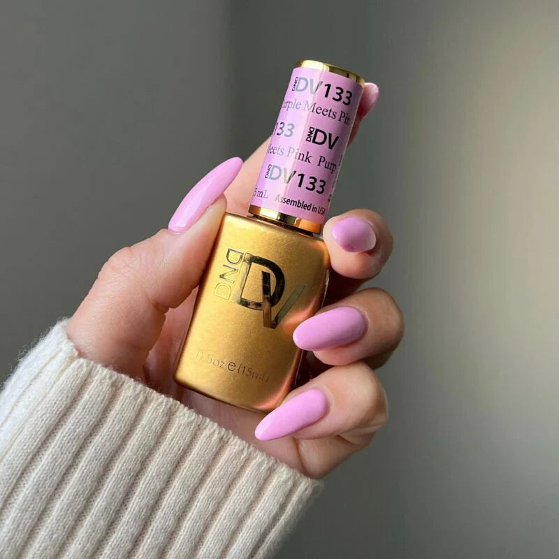 DND Diva Matching Polish Set Gel & Lacquer - #133 Purple Meets Pink