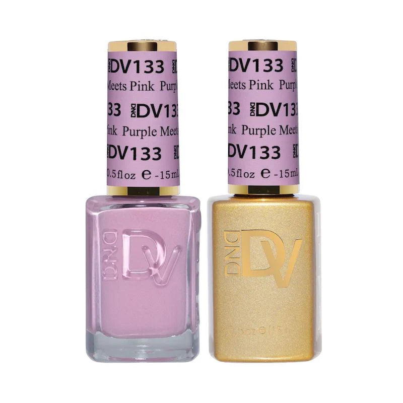 DND Diva Matching Polish Set Gel & Lacquer - #133 Purple Meets Pink