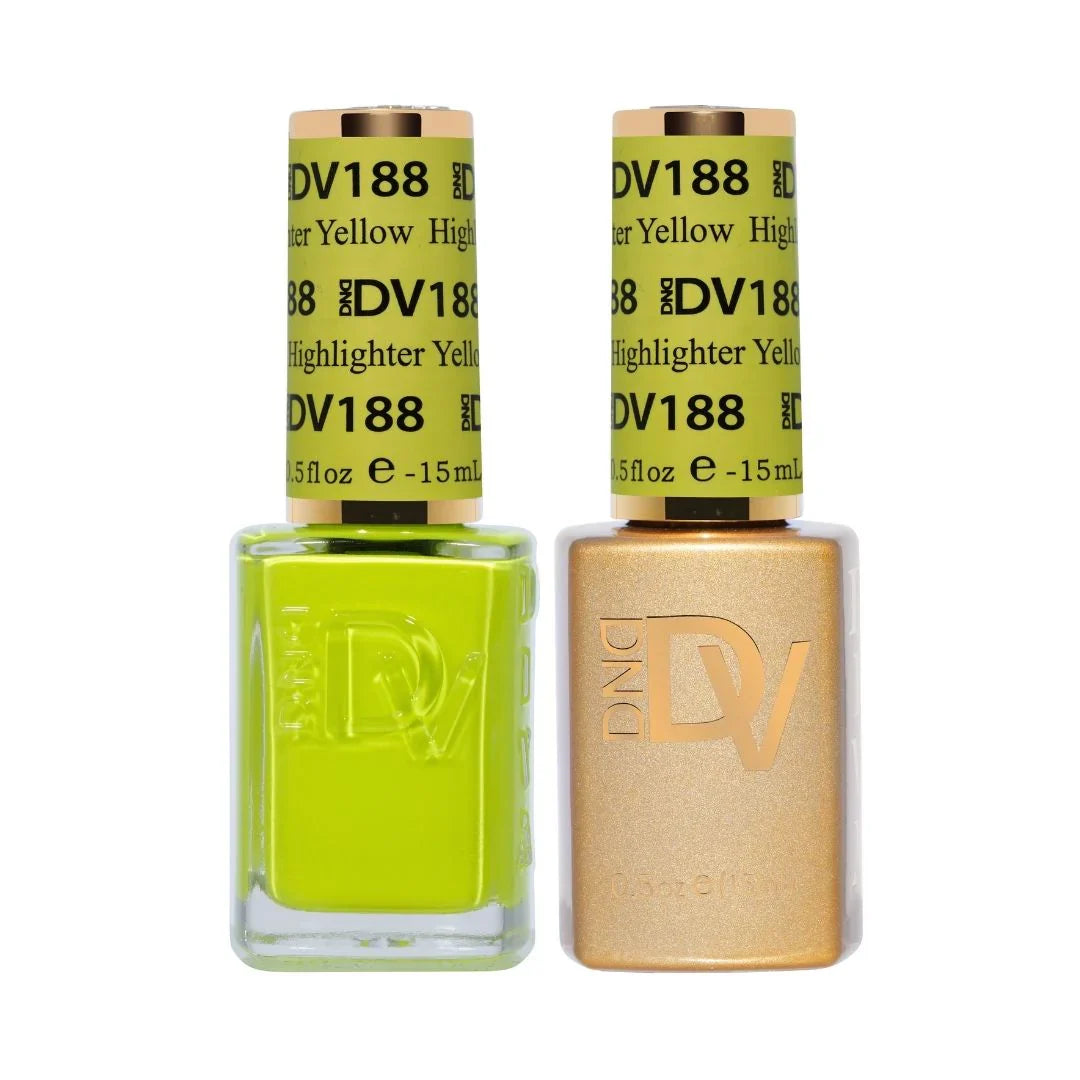 DND Diva Matching Polish Set Gel & Lacquer - #188 Highlighter Yellow