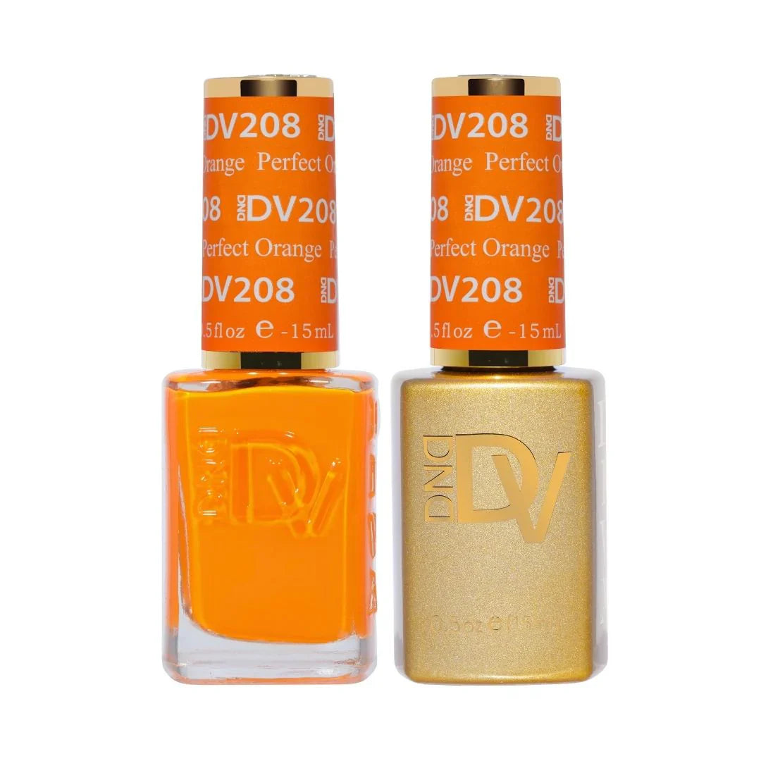DND Diva Matching Polish Set Gel & Lacquer - #208 Perfect Orange