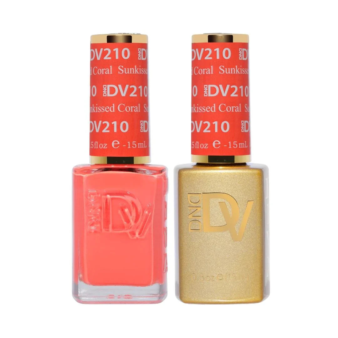 DND Diva Matching Polish Set Gel & Lacquer - #210 Sunkissed Coral