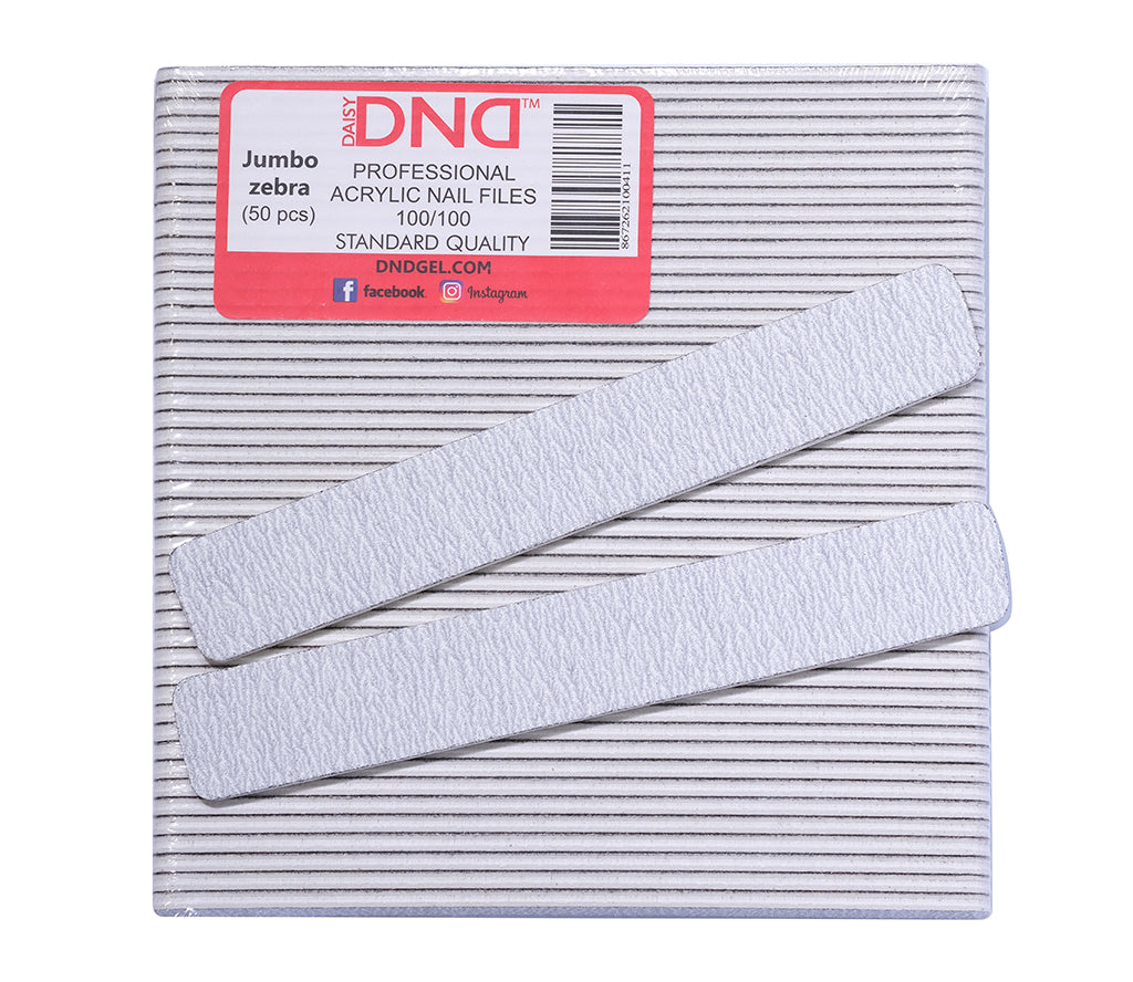 DND Jumbo Zebra Nail File 100/100 (50 pcs/pk)