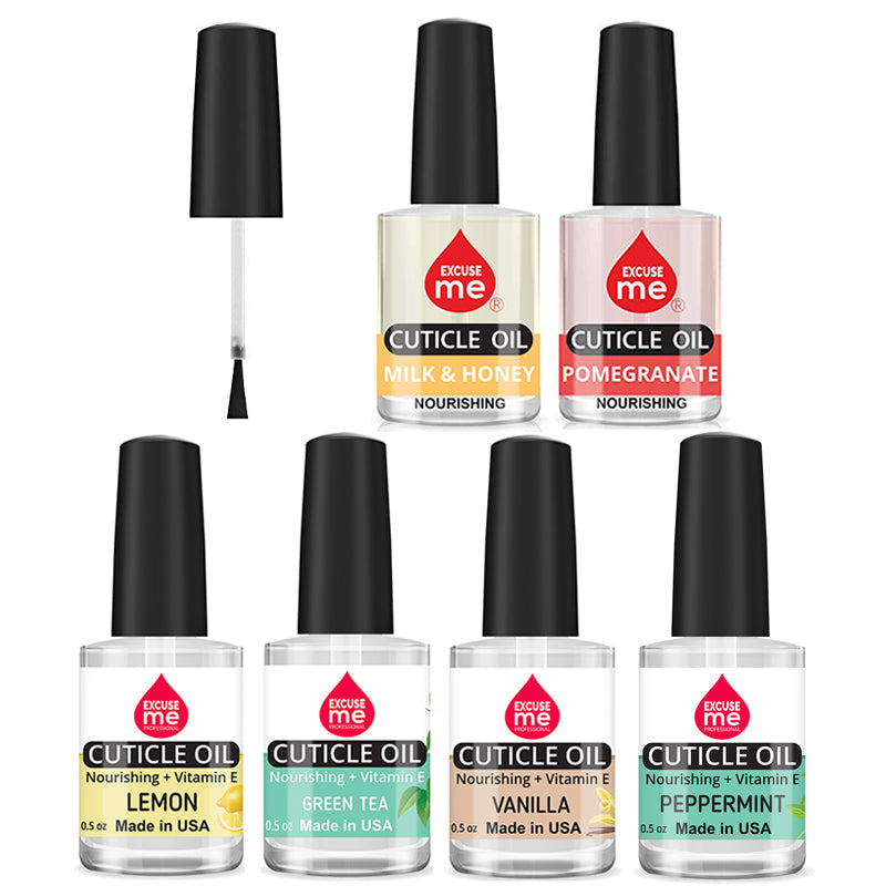 Excuse Me Cuticle Oil With Brush SET OF 6 Different Scents