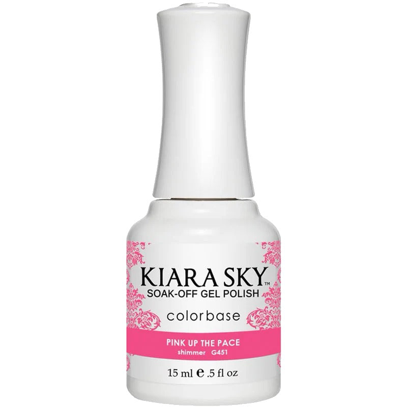 Kiara Sky Gel Polish G451 Pink Up The Pace bottle