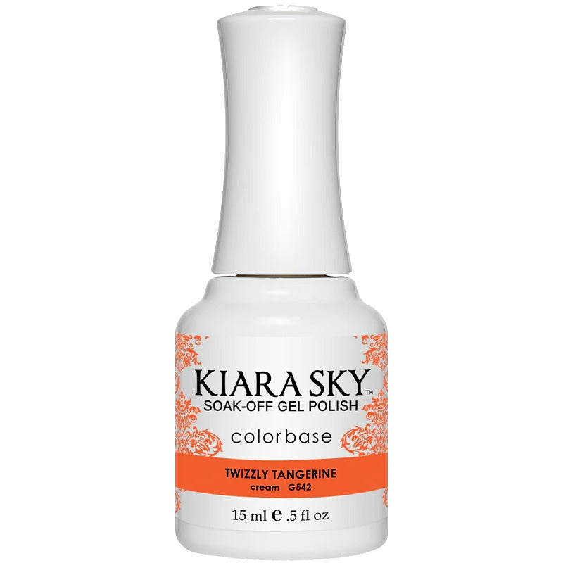 Kiara Sky Gel Polish G542 Twizzly Tangerine 0.5 oz - Bottle