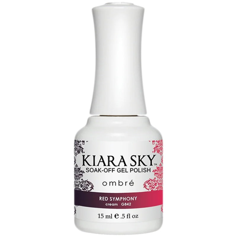 Kiara Sky Gel Polish G842 Red Symphony 0.5 oz