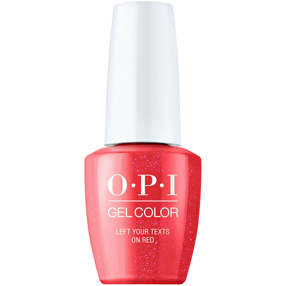 (Old Formula) OPI Nail GelColor Polish GCS010 Left Your Texts On Red 0.5 oz/15 ml
