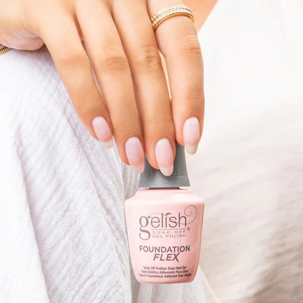 Gelish Foundation Flex Soak-Off Rubber Base Nail Gel - Light Nude, 0.5 fl oz.