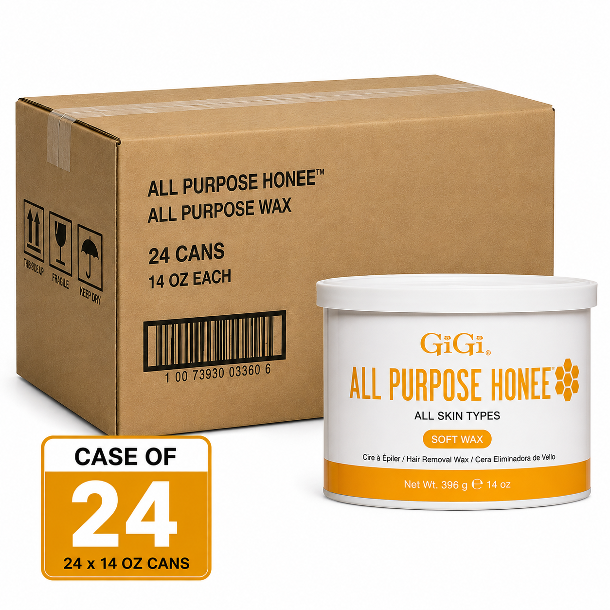 Gigi All Purpose Honee Wax 14 oz (Case of 24)