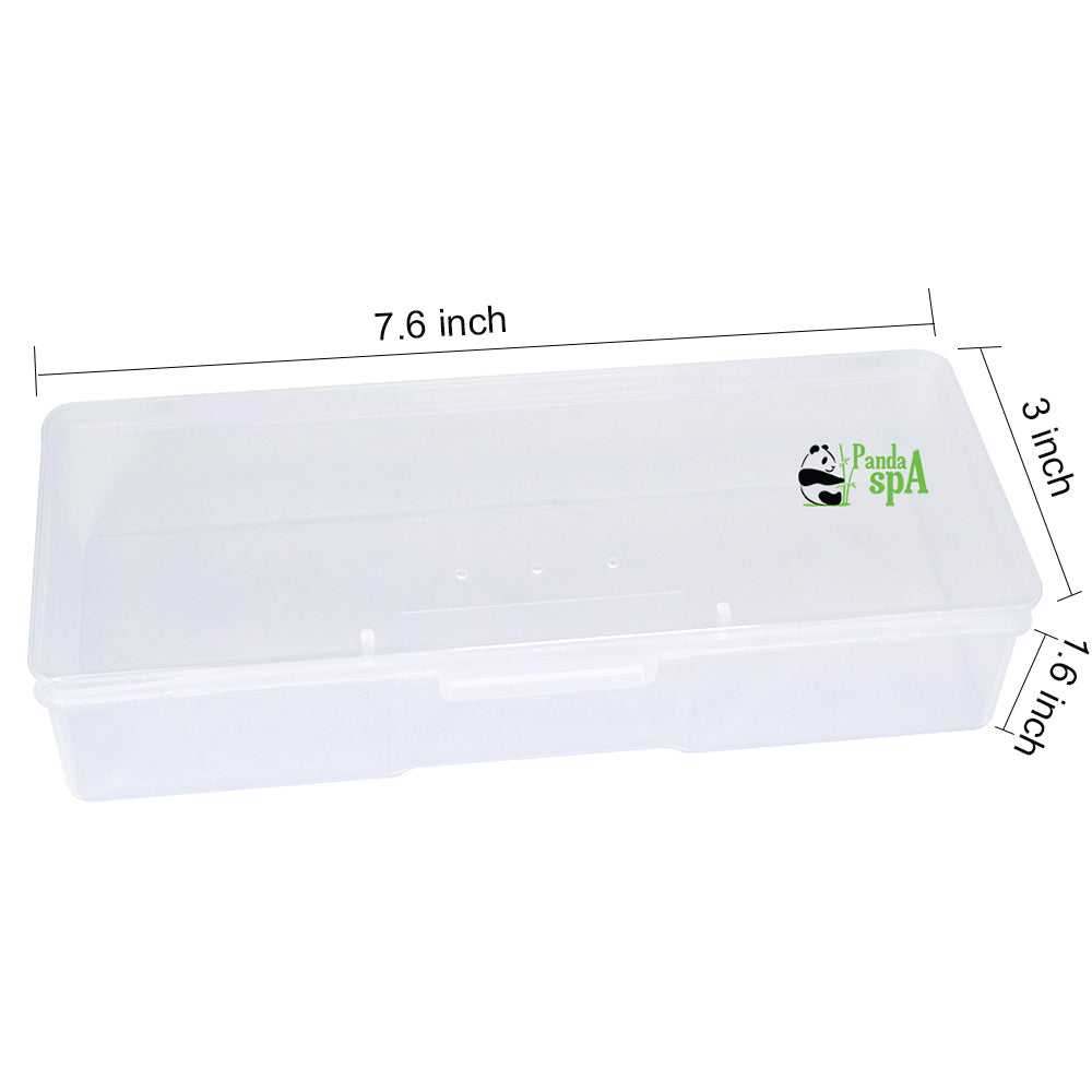 PandaSpa Large Portable Vip Clear Plastic Manicure Storage Toolbox (BULK DISCOUNT)