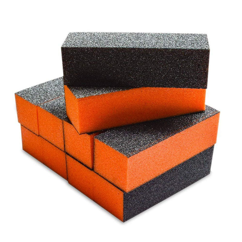 Karlash Nail Buffer Sanding Block Polisher Buffing File 80/80 Grit (Orange Black)