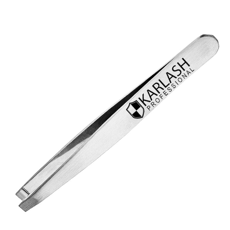 Karlash Slant Tweezers Stainless Steel Slant Tip - Blue (BULK DISCOUNT)
