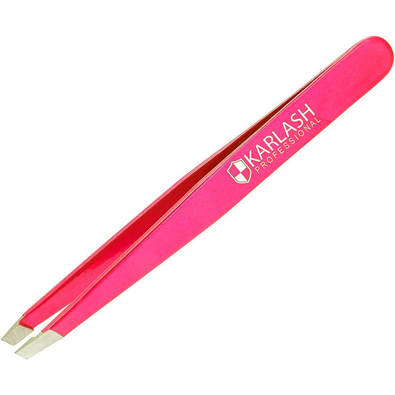 Karlash Slant Tweezers Stainless Steel Slant Tip - Blue (BULK DISCOUNT)