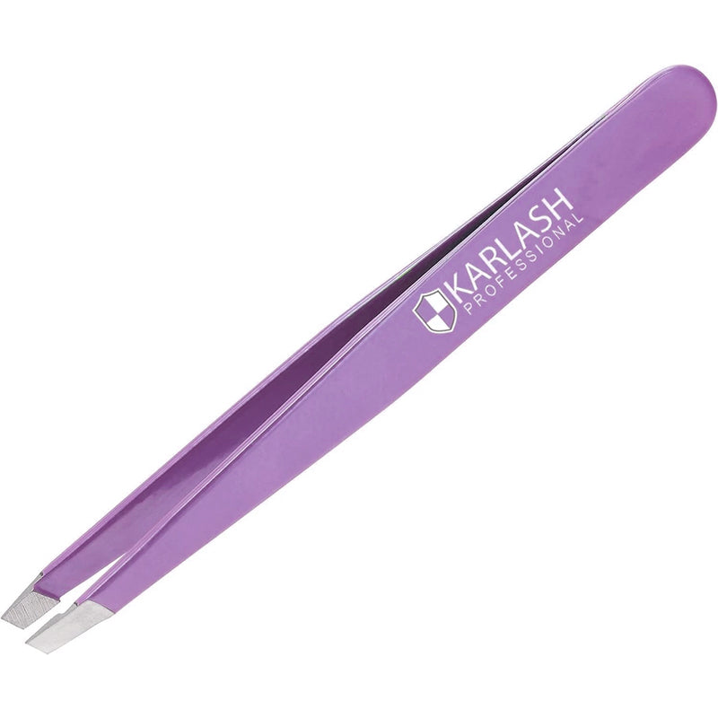 Karlash Slant Tweezers Stainless Steel Slant Tip - Blue (BULK DISCOUNT)