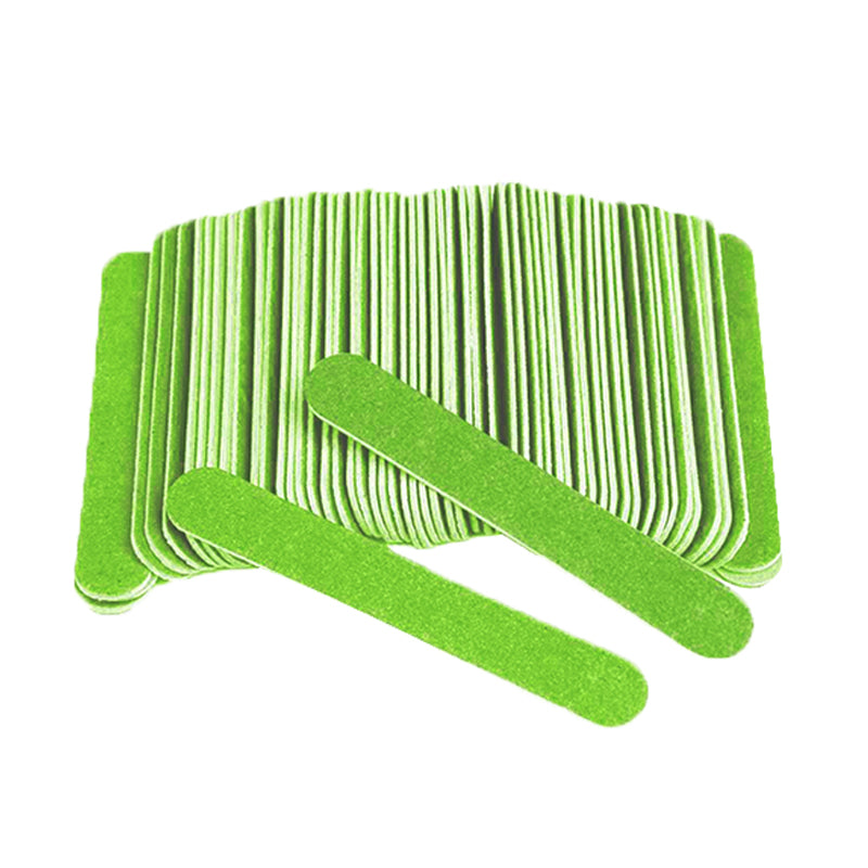 Panda Spa Mini Nail File 80/80 Grit Dual-Sided Emery Board - Green
