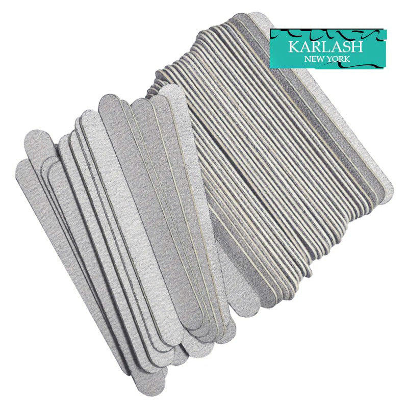 Karlash Mini Nail File 80/100 Grit Dual-Sided Emery Board - Zebra