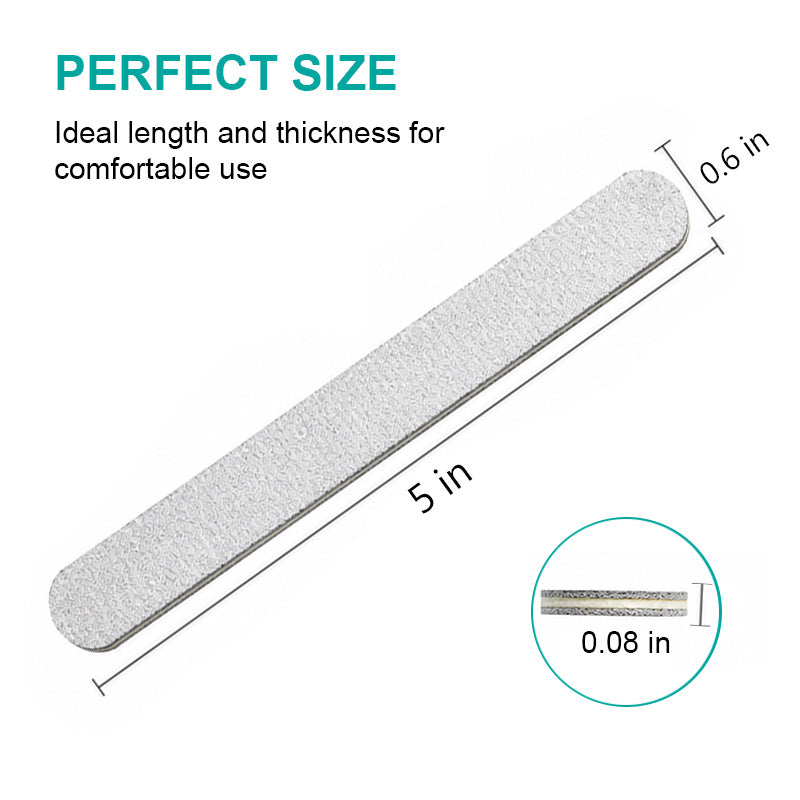 Karlash Mini Nail File 80/100 Grit Dual-Sided Emery Board - Zebra