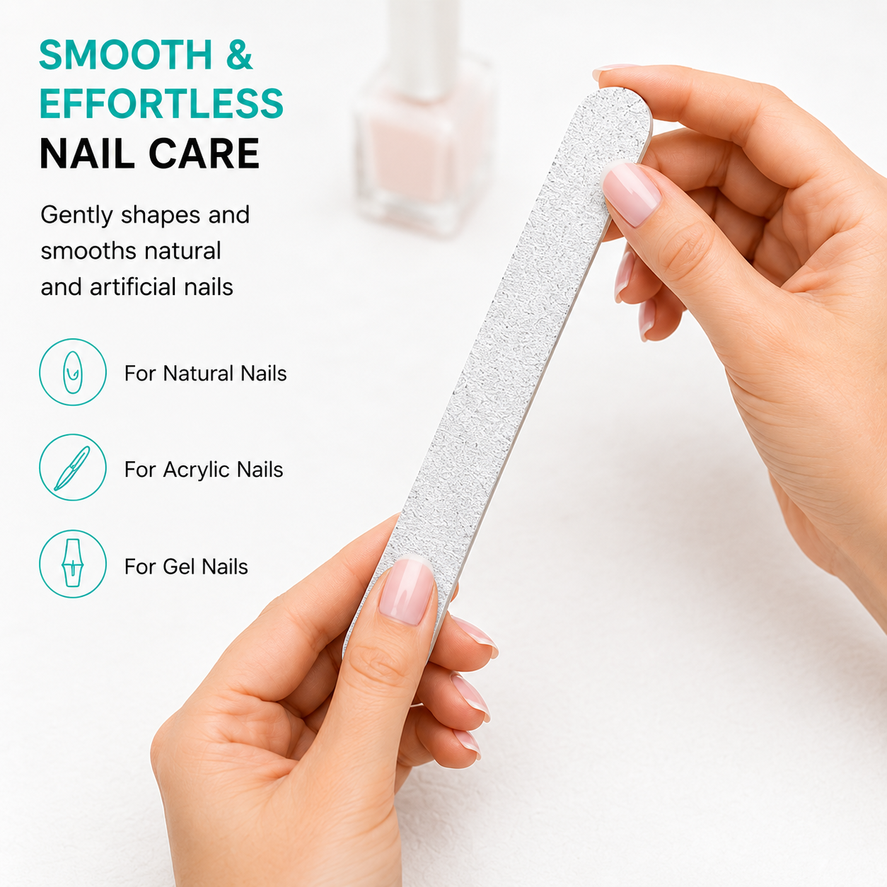 Karlash Mini Nail File 80/100 Grit Dual-Sided Emery Board - Zebra