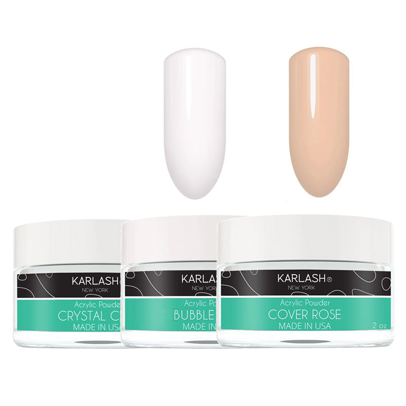 Karlash Acrylic Liquid Monomer 3.78 oz + 3 Acrylic Powder 2 oz