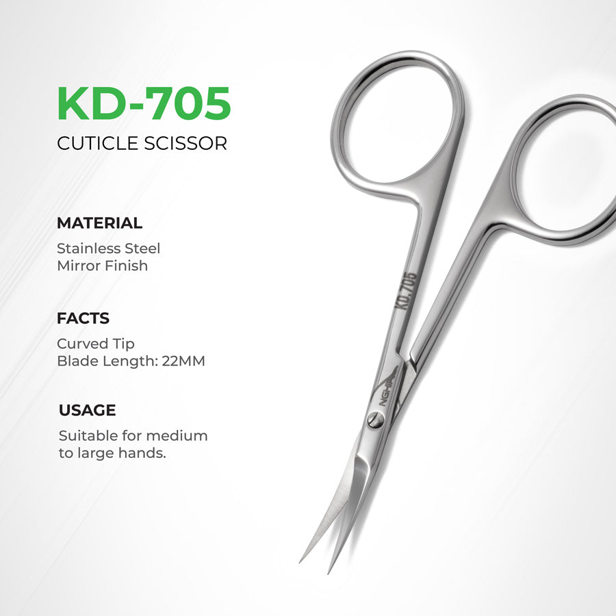 NGHIA Cuticle Scissors Stainless Steel - KD-705 99MM
