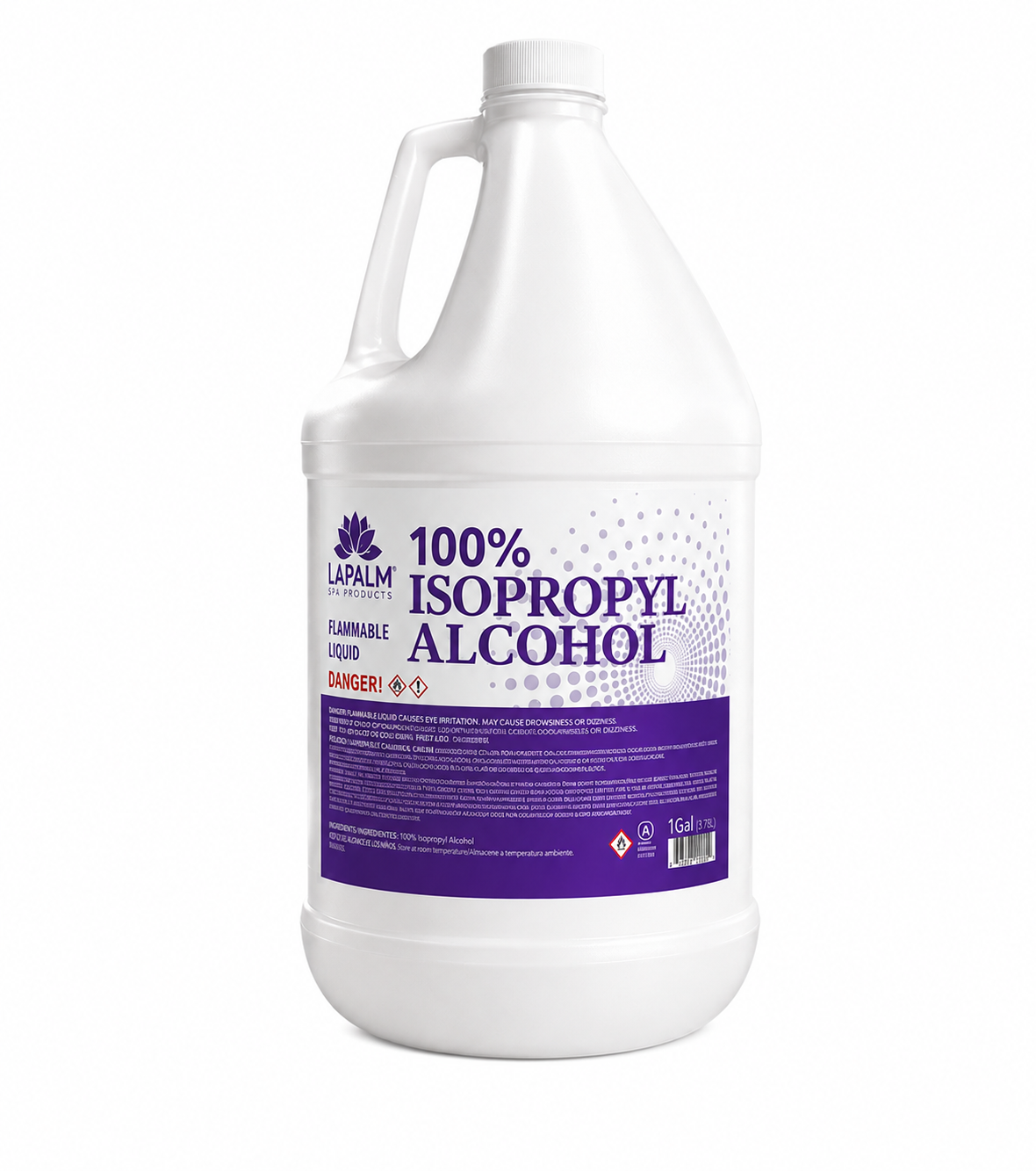 La Palm 100% Isopropyl Alcohol 1 Gallon (Case of 4)
