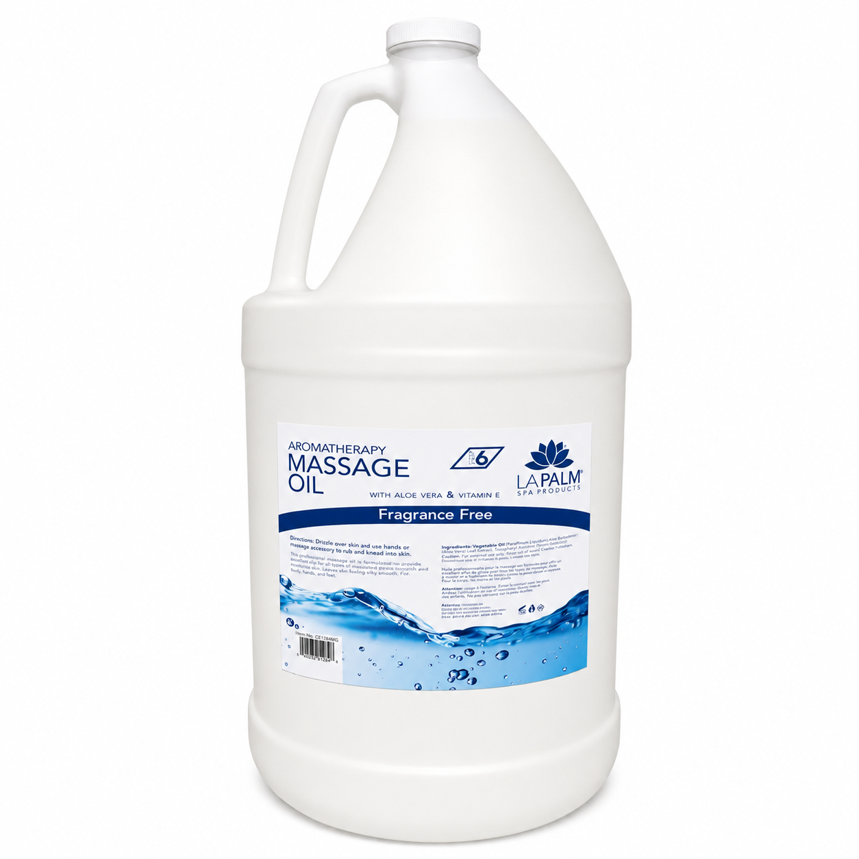 La Palm Aromatherapy Massage Oil Fragrance Free (Case of 4 Gallon)