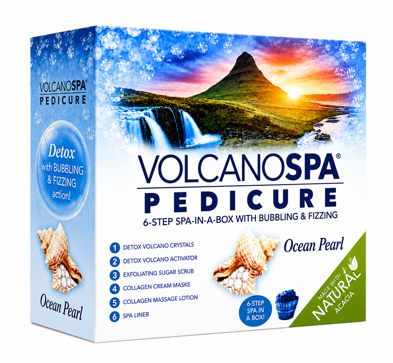 La Palm Volcano Spa Pedicure 6 Step Kit - Ocean Pearl