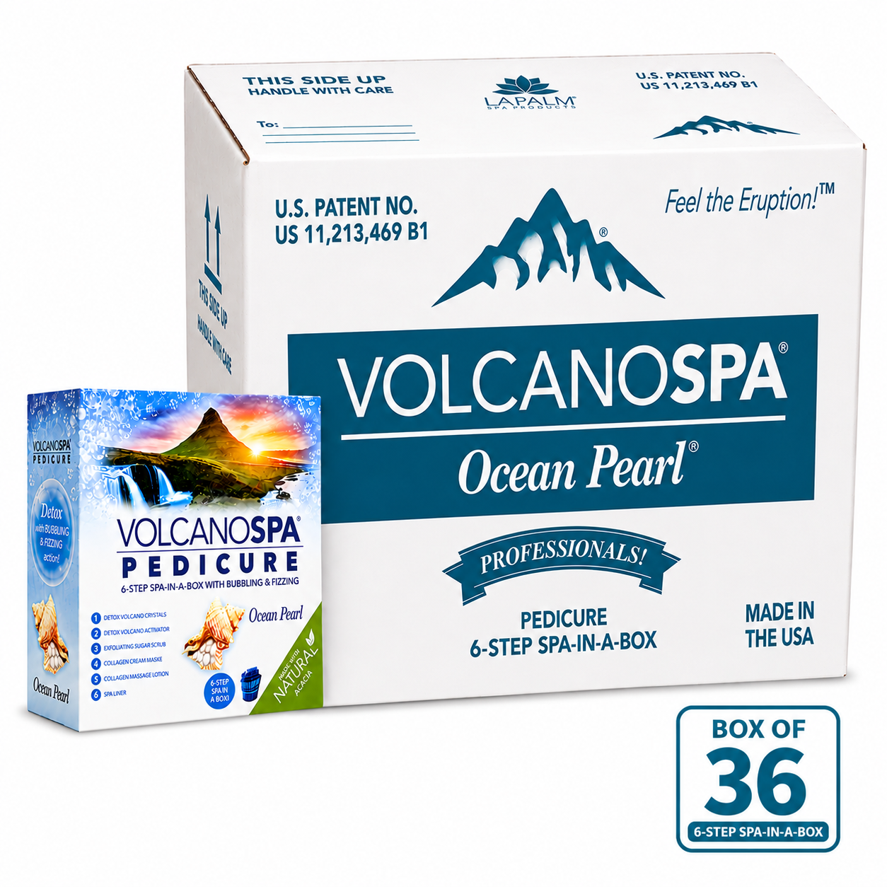 La Palm Volcano Spa Pedicure 6 Step Kit - Ocean Pearl