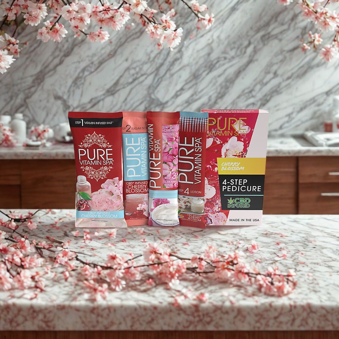 Pure Vitamin Spa 4 Step Pedicure Cherry Blossom
